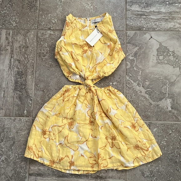 Faithfull the Brand Enditha Cutout Mini Dress, Willa Floral Print, Size 2 NWT - Picture 12 of 15